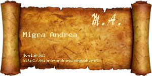 Migra Andrea névjegykártya